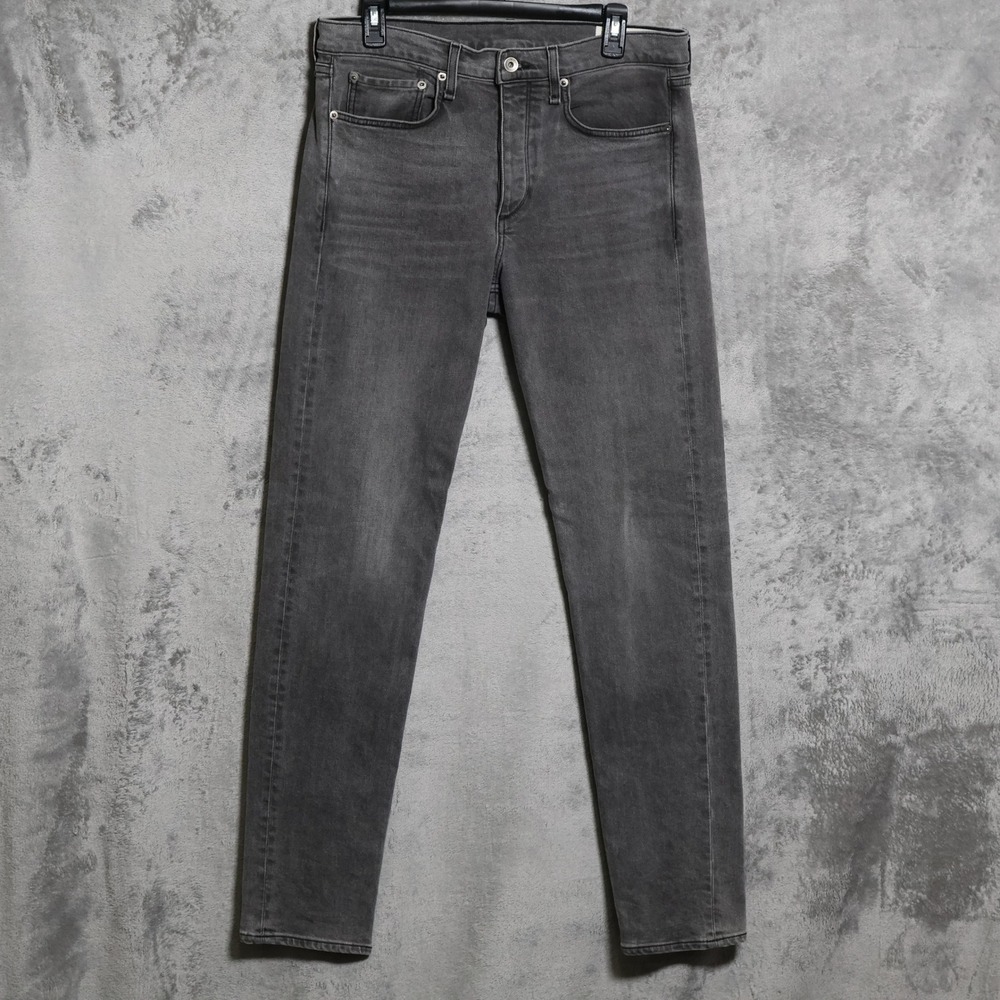 Rag & BoneJeans Mens 33x33 Greyson Gray Fit 2 Slim Denim Button Fly Mad in USA